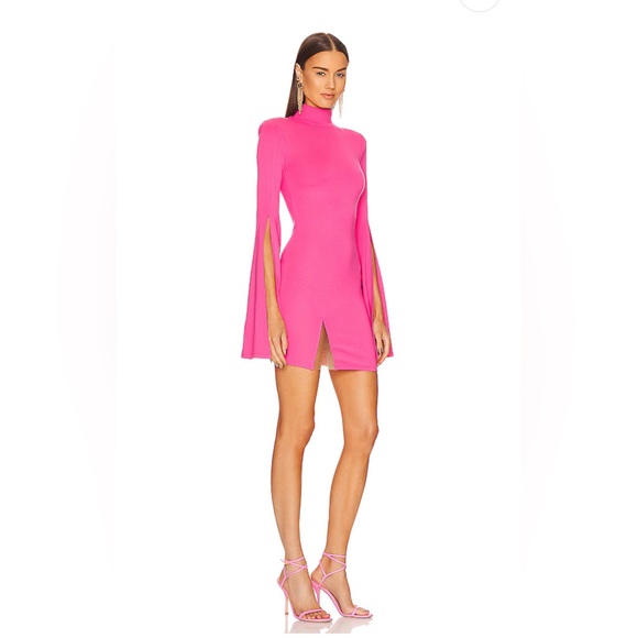 Michael Costello x REVOLVE Mr. Gibson Mini Dress in Hot Pink. Size XS. NWT - Picture 2 of 6